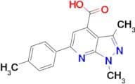 1,3-dimethyl-6-(4-methylphenyl)-1H-pyrazolo[3,4-b]pyridine-4-carboxylic acid