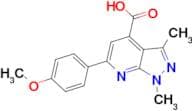 6-(4-methoxyphenyl)-1,3-dimethyl-1H-pyrazolo[3,4-b]pyridine-4-carboxylic acid