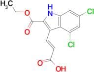 3-(4,6-Dichloro-2-(ethoxycarbonyl)-1H-indol-3-yl)acrylic acid
