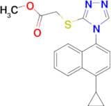 METHYL 2-(4-(4-CYCLOPROPYLNAPHTHALEN-1-YL)-4H-1,2,4-TRIAZOL-3-YLTHIO)ACETATE