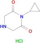 1-CYCLOPROPYL-2,6-PIPERAZINEDIONE  HCL