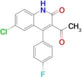 3-acetyl-6-chloro-4-(4-fluorophenyl)quinolin-2(1H)-one
