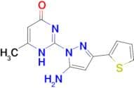 2-[5-amino-3-(2-thienyl)-1H-pyrazol-1-yl]-6-methylpyrimidin-4(3H)-one
