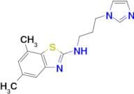 N-[3-(1H-imidazol-1-yl)propyl]-5,7-dimethyl-1,3-benzothiazol-2-amine