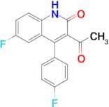 3-acetyl-6-fluoro-4-(4-fluorophenyl)quinolin-2(1H)-one