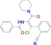 (Z)-N-(1-Chloro-1-(2-cyanophenyl)-3-oxo-3-(piperidin-1-yl)prop-1-en-2-yl)benzamide