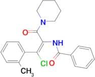 (Z)-N-(1-Chloro-3-oxo-3-(piperidin-1-yl)-1-(o-tolyl)prop-1-en-2-yl)benzamide