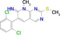 6-(2,6-DICHLOROPHENYL)-8-METHYL-2-(METHYLTHIO)PYRIDO[2,3-D]PYRIMIDIN-7(8H)-IMINE