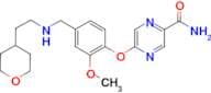2-PYRAZINECARBOXAMIDE, 5-[2-METHOXY-4-[[[2-(TETRAHYDRO-2H-PYRAN-4-YL)ETHYL]AMINO]METHYL]PHENOXY]-