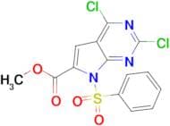 2,4-DICHLORO-7-(PHENYLSULFONYL)-7H-PYRROLO[2,3-D]PYRIMIDINE-6-CARBOXYLIC ACID METHYL ESTER