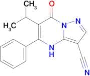 6-Isopropyl-7-oxo-5-phenyl-4,7-dihydropyrazolo[1,5-a]pyrimidine-3-carbonitrile