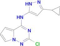 N-{2-chloropyrrolo[2,1-f][1,2,4]triazin-4-yl}-5-cyclopropyl-1H-pyrazol-3-amine