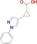 2-(1-phenyl-1H-pyrazol-4-yl)cyclopropane-1-carboxylic acid