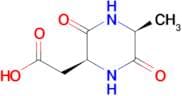 2-((2S,5S)-5-methyl-3,6-dioxopiperazin-2-yl)acetic acid