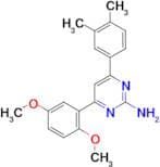 4-(2,5-dimethoxyphenyl)-6-(3,4-dimethylphenyl)pyrimidin-2-amine