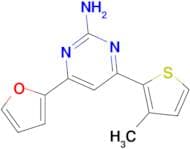 4-(furan-2-yl)-6-(3-methylthiophen-2-yl)pyrimidin-2-amine