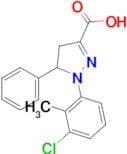 1-(3-chloro-2-methylphenyl)-5-phenyl-4,5-dihydro-1H-pyrazole-3-carboxylic acid