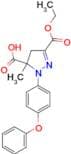3-(ethoxycarbonyl)-5-methyl-1-(4-phenoxyphenyl)-4,5-dihydro-1H-pyrazole-5-carboxylic acid