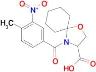 4-(4-methyl-3-nitrobenzoyl)-1-oxa-4-azaspiro[4.5]decane-3-carboxylic acid