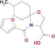 4-(furan-2-carbonyl)-8-methyl-1-oxa-4-azaspiro[4.5]decane-3-carboxylic acid