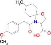 4-[2-(4-methoxyphenyl)acetyl]-8-methyl-1-oxa-4-azaspiro[4.5]decane-3-carboxylic acid