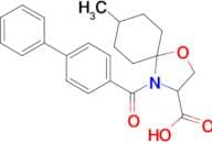 4-{[1,1'-biphenyl]-4-carbonyl}-8-methyl-1-oxa-4-azaspiro[4.5]decane-3-carboxylic acid
