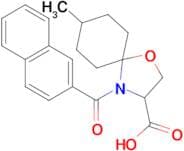 8-methyl-4-(naphthalene-2-carbonyl)-1-oxa-4-azaspiro[4.5]decane-3-carboxylic acid