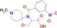 8-methyl-4-(3-nitrobenzoyl)-1-oxa-4,8-diazaspiro[4.5]decane-3-carboxylic acid