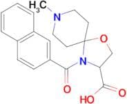 8-methyl-4-(naphthalene-2-carbonyl)-1-oxa-4,8-diazaspiro[4.5]decane-3-carboxylic acid