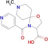 8-methyl-4-(pyridine-4-carbonyl)-1-oxa-4,8-diazaspiro[4.5]decane-3-carboxylic acid