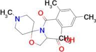 8-methyl-4-(2,4,6-trimethylbenzoyl)-1-oxa-4,8-diazaspiro[4.5]decane-3-carboxylic acid