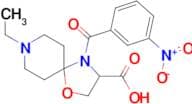 8-ethyl-4-(3-nitrobenzoyl)-1-oxa-4,8-diazaspiro[4.5]decane-3-carboxylic acid