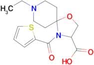 8-ethyl-4-(thiophene-2-carbonyl)-1-oxa-4,8-diazaspiro[4.5]decane-3-carboxylic acid