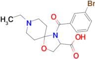 4-(3-bromobenzoyl)-8-ethyl-1-oxa-4,8-diazaspiro[4.5]decane-3-carboxylic acid