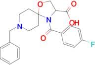 8-benzyl-4-(4-fluorobenzoyl)-1-oxa-4,8-diazaspiro[4.5]decane-3-carboxylic acid