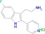2-[5-fluoro-2-(pyridin-4-yl)-1H-indol-3-yl]ethan-1-amine hydrochloride