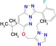 7-(TERT-BUTYL)-6-((1-ETHYL-1H-1,2,4-TRIAZOL-5-YL)METHOXY)-3-(2-FLUOROPHENYL)-[1,2,4]TRIAZOLO[4,3-B…