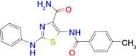 5-(4-METHYLBENZAMIDO)-2-(PHENYLAMINO)THIAZOLE-4-CARBOXAMIDE