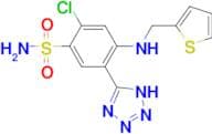 2-Chloro-5-(2H-tetrazol-5-yl)-4-((thiophen-2-ylmethyl)amino)benzenesulfonamide