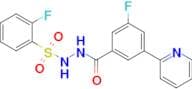 2-Fluoro-N'-(3-fluoro-5-(pyridin-2-yl)benzoyl)benzenesulfonohydrazide