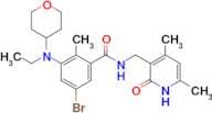 5-Bromo-N-((4,6-dimethyl-2-oxo-1,2-dihydropyridin-3-yl)methyl)-3-(ethyl(tetrahydro-2H-pyran-4-yl)a…