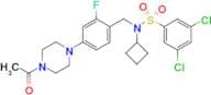 N-[4-(4-Acetyl-piperazin-1-yl)-2-fluoro-benzyl]-3,5-dichloro-N-cyclobutyl-benzenesulfonamide