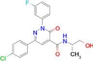 (S)-6-(4-Chlorophenyl)-2-(3-fluorophenyl)-N-(1-hydroxypropan-2-yl)-3-oxo-2,3-dihydropyridazine-4-c…
