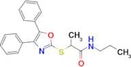 2-((4,5-Diphenyloxazol-2-yl)thio)-N-propylpropanamide