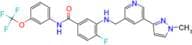 4-Fluoro-3-(((5-(1-methyl-1H-pyrazol-3-yl)pyridin-3-yl)methyl)amino)-N-(3-(trifluoromethoxy)phenyl…