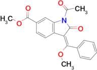 Methyl (3E)-1-acetyl-3-[methoxy(phenyl)methylidene]-2-oxo-2,3-dihydro-1H-indole-6-carboxylate