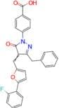 4-(3-Benzyl-4-{[5-(2-fluorophenyl)furan-2-yl]methylidene}-5-oxo-4,5-dihydro-1H-pyrazol-1-yl)benzoi…