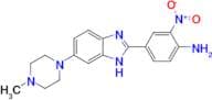 4-[6-(4-Methyl-1-piperazinyl)-1H-benzimidazol-2-yl]-2-nitrobenzenamine