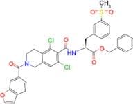 Benzyl (S)-2-(2-(benzofuran-6-carbonyl)-5,7-dichloro-1,2,3,4-tetrahydroisoquinoline-6-carboxamido)…