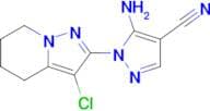 5-amino-1-(3-chloro-4,5,6,7-tetrahydropyrazolo[1,5-a]pyridin-2-yl)-1H-pyrazole-4-carbonitrile